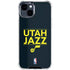 NBA Utah Jazz Standard - Black iPhone 14 Clear Case